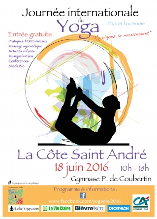 Le 18 juin, la Côte Saint-André fête le yoga